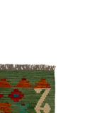 27713 - Kelim Hand-Woven/Flat-Weaved/Afghan Kelim/Carpet Modren/Nomadic Authentic/Size: 4'2" x 2'6"/127cm x 76cm