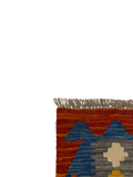 27721 - Kelim Hand-Woven/Flat-Weaved/Afghan Kelim/Carpet Modren/Nomadic Authentic/Size: 4'1" x 2'7"/124cm ×79cm