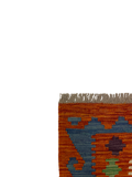 27722 - Kelim Hand-Woven/Flat-Weaved/Afghan Kelim/Carpet Modren/Nomadic Authentic/Size: 4'2" x 2'7"/127cm ×79cm