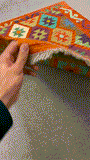 27727 - Kelim Hand-Woven/Flat-Weaved/Afghan Kelim/Carpet Modren/Nomadic Authentic/Size: 4'3" x 2'9"/130cm ×84cm