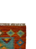 27728 - Kelim Hand-Woven/Flat-Weaved/Afghan Kelim/Carpet Modren/Nomadic Authentic/Size: 4'0" x 2'7"/122cm ×79cm