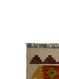 27737 - Kelim Hand-Woven/Flat-Weaved/Afghan Kelim/Carpet Modren/Nomadic Authentic/Size: 4'0" x 2'7"/122cm ×79cm