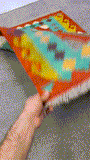 27743 - Kelim Hand-Woven/Flat-Weaved/Afghan Kelim/Carpet Modren/Nomadic Authentic/Size: 4'0" x 2'6"/122cm ×76cm