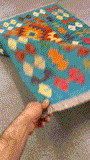 27744 - Kelim Hand-Woven/Flat-Weaved/Afghan Kelim/Carpet Modren/Nomadic Authentic/Size: 4'2" x 2'7"/127cm ×79cm