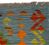 27748 - Kelim Hand-Woven/Flat-Weaved/Afghan Kelim/Carpet Modren/Nomadic Authentic/Size: 4'5" x 2'6"/134cm ×76cm