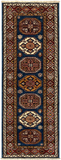 27777-Royal Kazak Hand-Knotted/Handmade Afghan Rug/Carpet Tribal/Nomadic Authentic/ Size: 5'6" x 2'0"/168m x 61cm