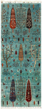 27790-Chobi Ziegler Handmade/Hand-knotted Afghan Rug/Carpet Tribal/Nomadic Authentic/ Size:  6'5" x 2'5" / 196cm x 74cm