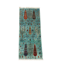 27790-Chobi Ziegler Handmade/Hand-knotted Afghan Rug/Carpet Tribal/Nomadic Authentic/ Size:  6'5" x 2'5" / 196cm x 74cm