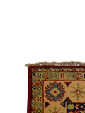 27799-Kazak Hand-Knotted/Handmade Afghan Rug/Carpet Tribal/Nomadic Authentic/ Size: 6'5" x 2'6"/196m x 76cm
