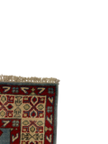 27803-Kazak Hand-Knotted/Handmade Afghan Rug/Carpet Tribal/Nomadic Authentic/ Size: 6'5" x 2'7"/196m x 79cm