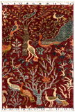 27823-Chobi Ziegler Handmade/Hand-knotted Afghan Rug/Carpet Tribal/Nomadic Authentic/ Size: 4'1" x 2'8" / 125cm x 81cm