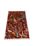 27823-Chobi Ziegler Handmade/Hand-knotted Afghan Rug/Carpet Tribal/Nomadic Authentic/ Size: 4'1" x 2'8" / 125cm x 81cm