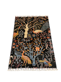 27824-Chobi Ziegler Handmade/Hand-knotted Afghan Rug/Carpet Tribal/Nomadic Authentic/ Size: 4'0" x 2'8" / 122cm x 81cm