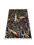 27825-Chobi Ziegler Handmade/Hand-knotted Afghan Rug/Carpet Tribal/Nomadic Authentic/ Size: 4'1" x 2'8" / 124cm x 81cm