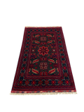 27833-Chobi Ziegler Handmade/Hand-knotted Afghan Rug/Carpet Tribal/Nomadic Authentic/ Size: 5'3" x 3'2" / 160cm x 97cm