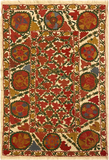 27931- Table Decor Cloth /Fine Hand-Printed/Afghan /Cotton base/wool+ Cotton pile /Modern/Nomadic Authentic/Size: 5'2" x 3'6"/157cm x 107cm