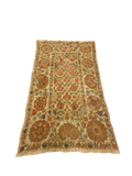 27932- Table Decor Cloth /Fine Hand-Printed/Afghan /Cotton base/wool+ Cotton pile /Modern/Nomadic Authentic/Size: 5'2" x 3'6"/157cm x 107cm