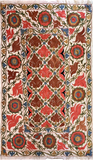27934- Table Decor Cloth /Fine Hand-Printed/Afghan /Cotton base/wool+ Cotton pile /Modern/Nomadic Authentic/Size: 5'2" x 3'0"/157cm x 91cm