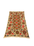 27934- Table Decor Cloth /Fine Hand-Printed/Afghan /Cotton base/wool+ Cotton pile /Modern/Nomadic Authentic/Size: 5'2" x 3'6"/157cm x 107cm