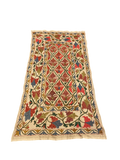 27935- Table Decor Cloth /Fine Hand-Printed/Afghan /Cotton base/wool+ Cotton pile /Modern/Nomadic Authentic/Size: 5'2" x 3'6"/157cm x 107cm