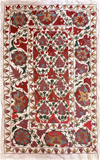 27936- Table Decor Cloth /Fine Hand-Printed/Afghan /Cotton base/wool+ Cotton pile /Modern/Nomadic Authentic/Size: 4'10" x 3'0"/147cm x 91cm