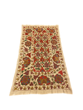 27936- Table Decor Cloth /Fine Hand-Printed/Afghan /Cotton base/wool+ Cotton pile /Modern/Nomadic Authentic/Size: 6'6" x 3'3"/198cm x 99cm