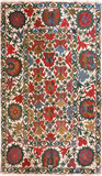 27937- Table Decor Cloth /Fine Hand-Printed/Afghan /Cotton base/wool+ Cotton pile /Modern/Nomadic Authentic/Size: 5'4" x 3'1"/163cm x 94cm