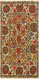 27937- Table Decor Cloth /Fine Hand-Printed/Afghan /Cotton base/wool+ Cotton pile /Modern/Nomadic Authentic/Size: 6'6" x 3'3"/198cm x 99cm
