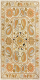 27938- Table Decor Cloth /Fine Hand-Printed/Afghan /Cotton base/wool+ Cotton pile /Modern/Nomadic Authentic/Size: 6'6" x 3'3"/198cm x 99cm