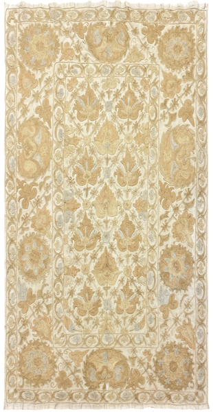 27939- Table Decor Cloth /Fine Hand-Printed/Afghan /Cotton base/wool+ Cotton pile /Modern/Nomadic Authentic/Size: 6'6" x 3'3"/198cm x 99cm