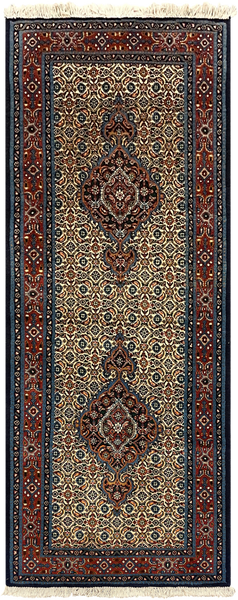 27973-Moud Handmade /Hand-Knotted Persian Rug/Traditional/Carpet Authentic/ Size: 6'7" x 2'6" /201cm x 76cm