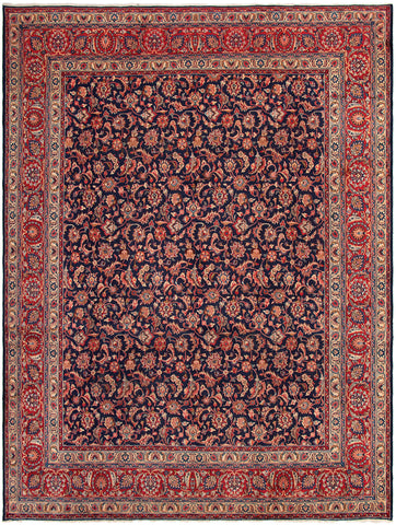27363-Moud Handmade /Hand-Knotted Persian Rug/Traditional/Carpet Authentic/ Size: 12'8" x 9'8" /386cm x 295cm