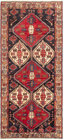 27120- Bakhtiar Hand-Knotted/Handmade Persian Rug/Carpet Traditional Authentic/ Size : 9'10" x 4'4"