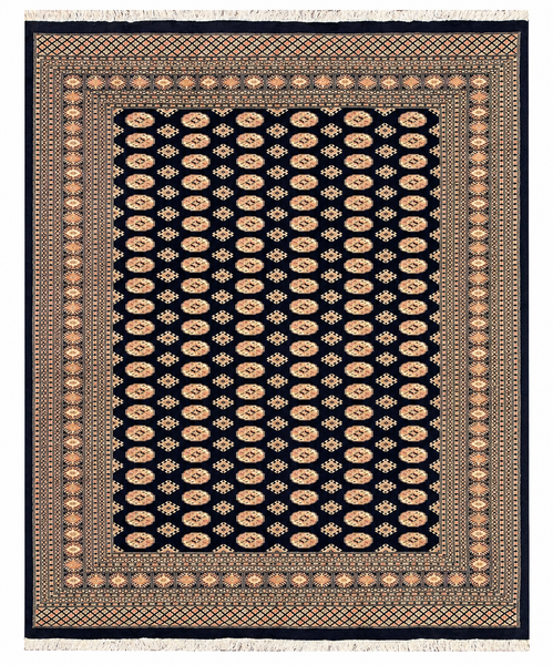 27632-Bokhara Hand-Knotted/Handmade Pakistani Rug/Carpet Tribal/Nomadic Authentic/ Size: 10'2" x 8'1"/310cm ×246cm