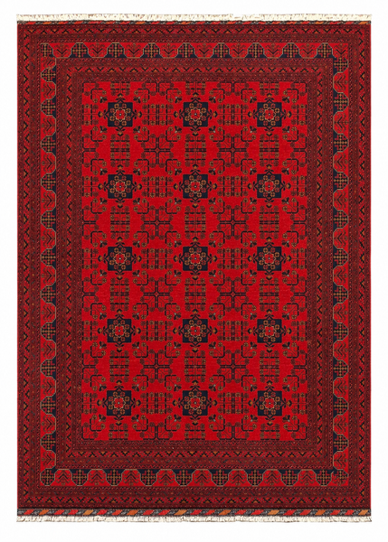27913- Khal Mohammad Hand-Knotted/Handmade Afghan Rug/Carpet/Traditional/Authentic/Size: 9'8" x 6'8"/295cm x 203cm
