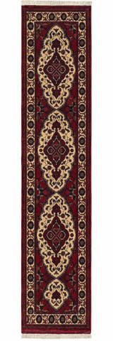 21917- Khal Mohammad Afghan Hand-Knotted Authentic/Traditional/Rug/Size: 9'0" x 2'1"/274cm x 64cm
