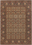 19423-Tehran Antique 1880 Hand-Knotted/Handmade Persian Rug/Carpet Traditional Authentic/ Size: 7'0"x 4'10" / 213cm x 147cm