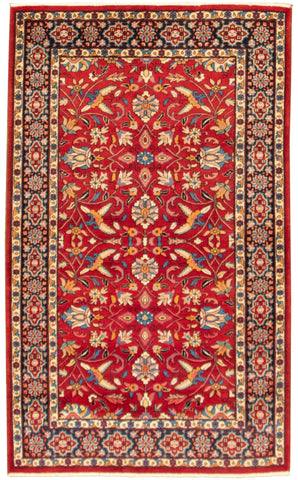 26757-Sarough Hand-Knotted/Handmade Persian Rug/Carpet Traditional Authentic/ Size: 5'2"x 3'1"