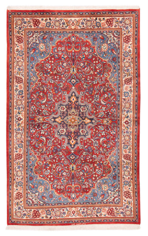 27877-Sarough Hand-Knotted/Handmade Persian Rug/Carpet Traditional Authentic/ Size: 7'1"x 4'5"/216cm x 135cm