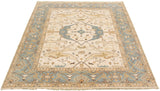 26843- Royal Ushak Hand-Knotted/Handmade Indian Rug/Carpet Traditional/Authentic/Size: 9'11" x 8'3"