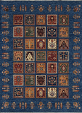 19303-Chobi Ziegler Hand-Knotted/Handmade Afghan Rug/Carpet Tribal/Nomadic Authentic/ Size: 8'3" x 6'0"/ 251cm x 183cm