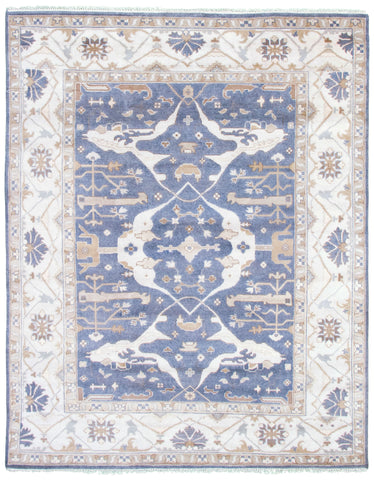 26848- Royal Ushak Hand-Knotted/Handmade Indian Rug/Carpet Traditional/Authentic/Size: 10'3" x 8'1"