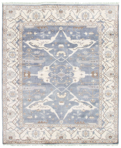 26839- Royal Ushak Hand-Knotted/Handmade Indian Rug/Carpet Traditional/Authentic/Size: 9'10" x 8'4"