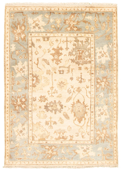 27162- Royal Ushak Hand-Knotted/Handmade Indian Rug/Carpet Traditional/Authentic/Size: 5'11" x 3'11"/180cm x 119cm