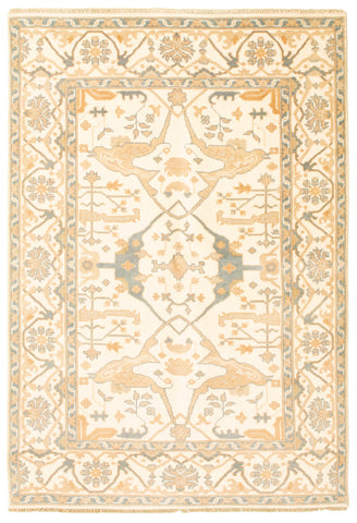 27177- Royal Ushak Hand-Knotted/Handmade Indian Rug/Carpet Traditional/Authentic/Size: 8'10" x 6'0"/269cm x 183cm