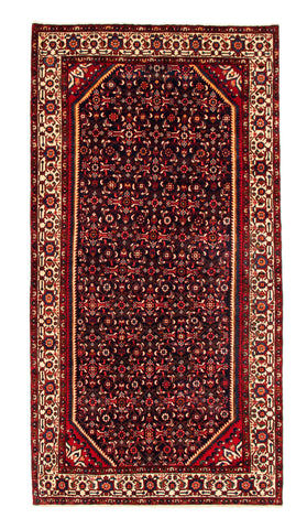 27868-Hamadan Hand-Knotted/Handmade Persian Rug/Carpet Tribal/Nomadic Authentic/ Size: 9'9" x 5'1"/297cm x 155cm