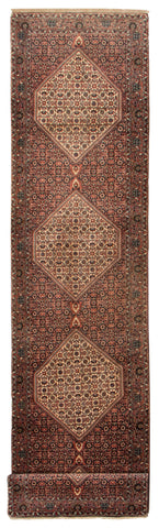 27105-Bidjar Hand-Knotted/Handmade Persian Rug/Carpet Traditional/ Authentic/ Size: 13'0"x 2'11"