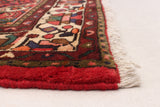 27855-Hamadan Hand-Knotted/Handmade Persian Rug/Carpet Tribal/Nomadic Authentic/ Size: 9'6" x 6'8"/290cm x 203cm