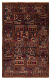 26821- Balutch War RugPersian Hand-knotted Authentic/Nomadic/Tribal Rug/Carpet/ Size: 4'9" x 3'0"