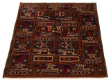 26821- Balutch War RugPersian Hand-knotted Authentic/Nomadic/Tribal Rug/Carpet/ Size: 4'9" x 3'0"